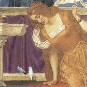 Joseph E.Southall Beauty Seeing the image of her home in the Fountain oil painting